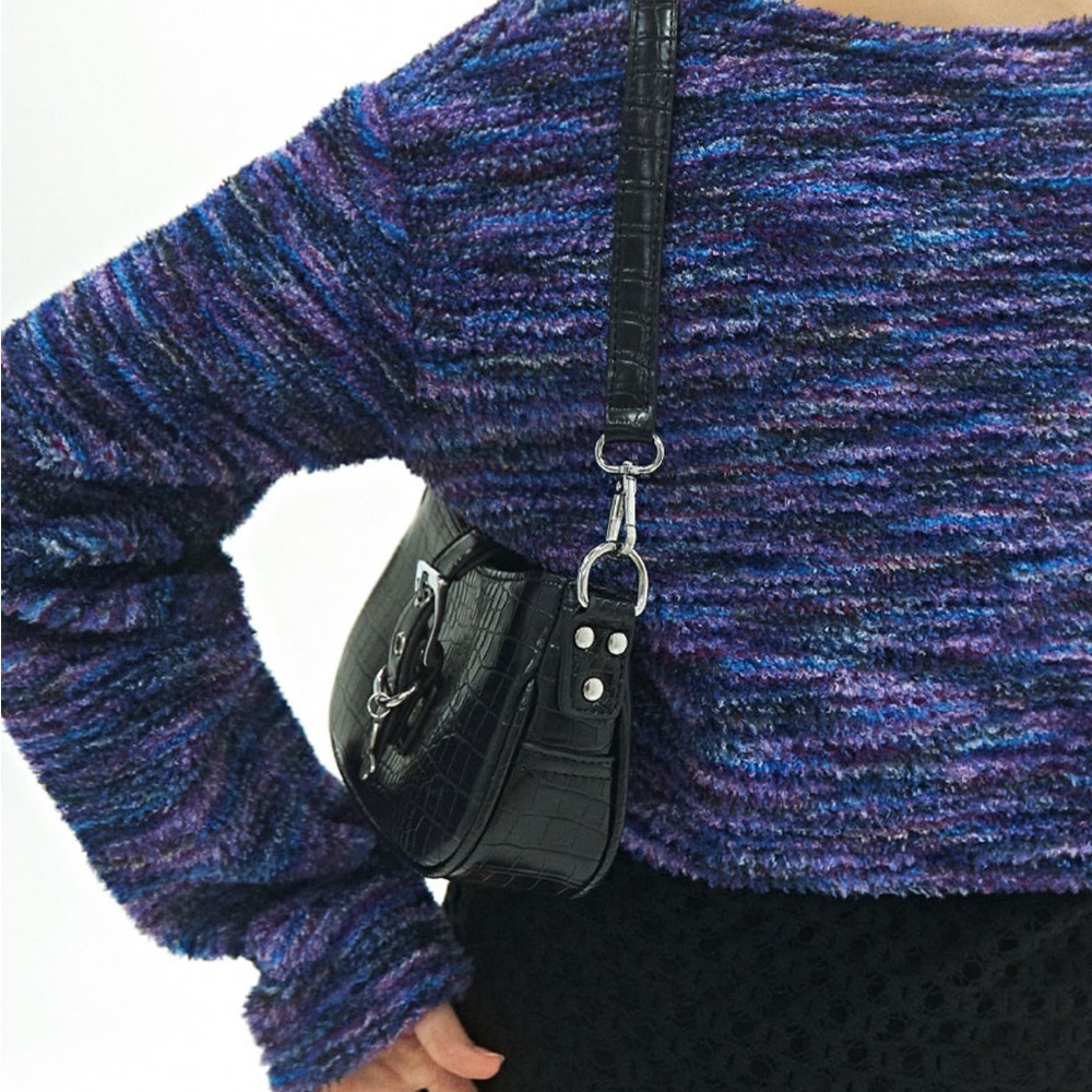 Leather Buckle Shoulder Bag - Picture 3 of 4